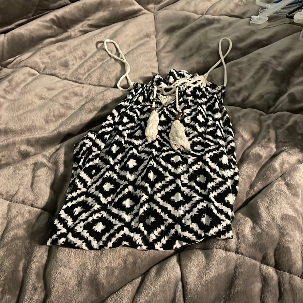 black and white dress